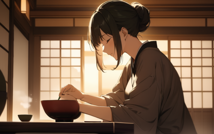 今日の茶亭の小さな光と音
