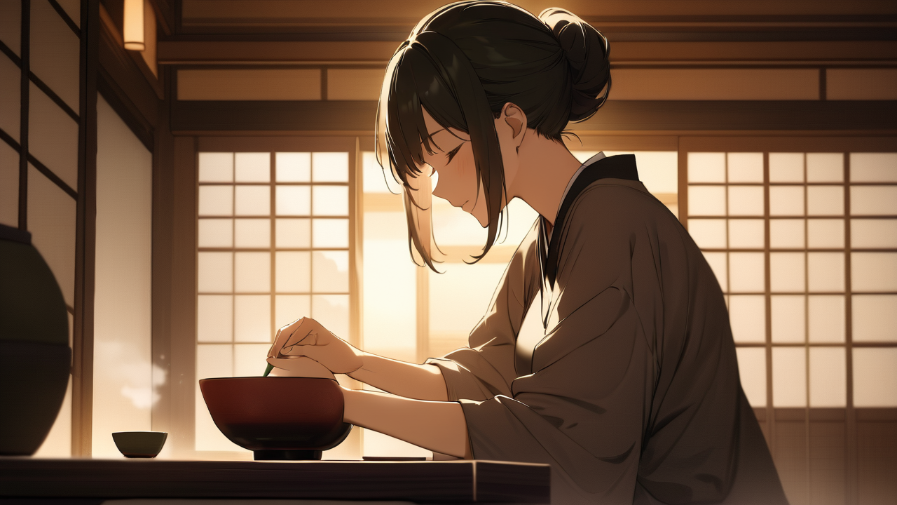 今日の茶亭の小さな光と音